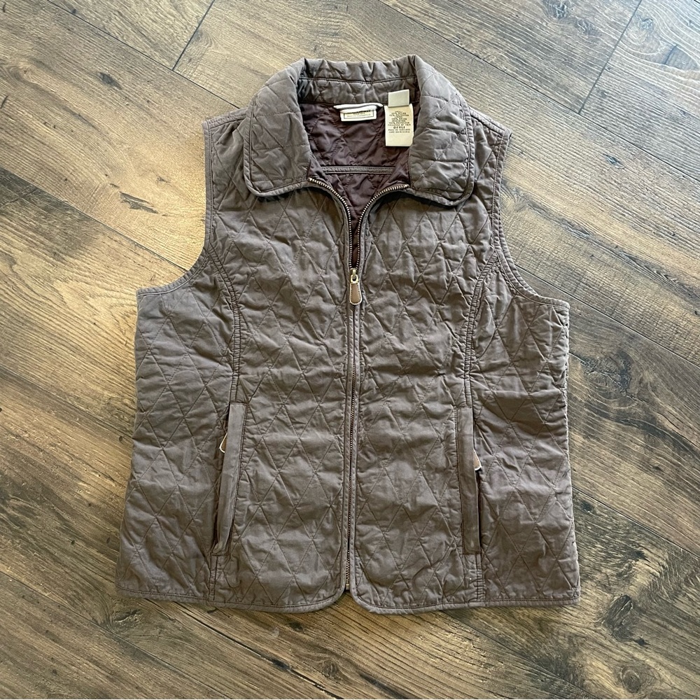 Lands End Women Quilted Vest - Picture 2 of 6